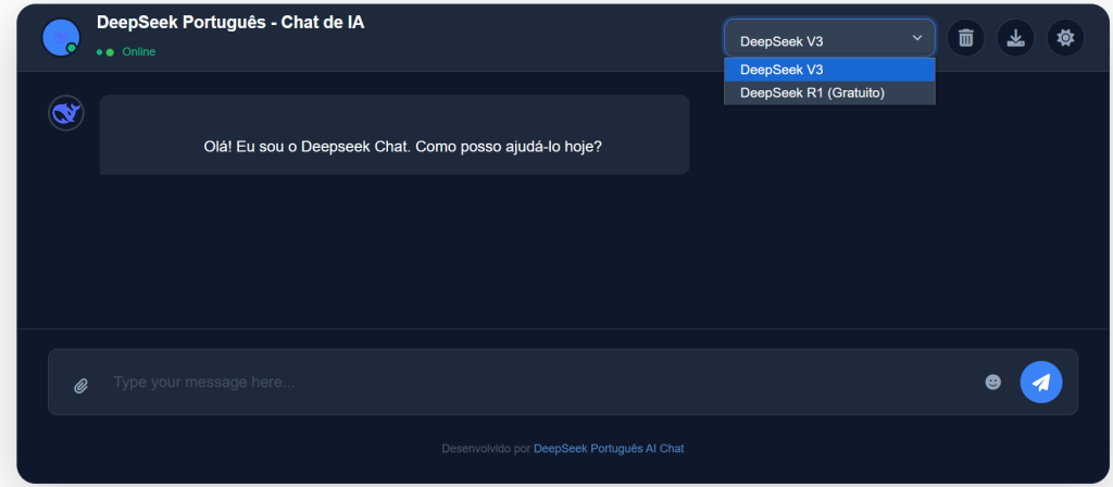 DeepSeek Português - Chat de IA
