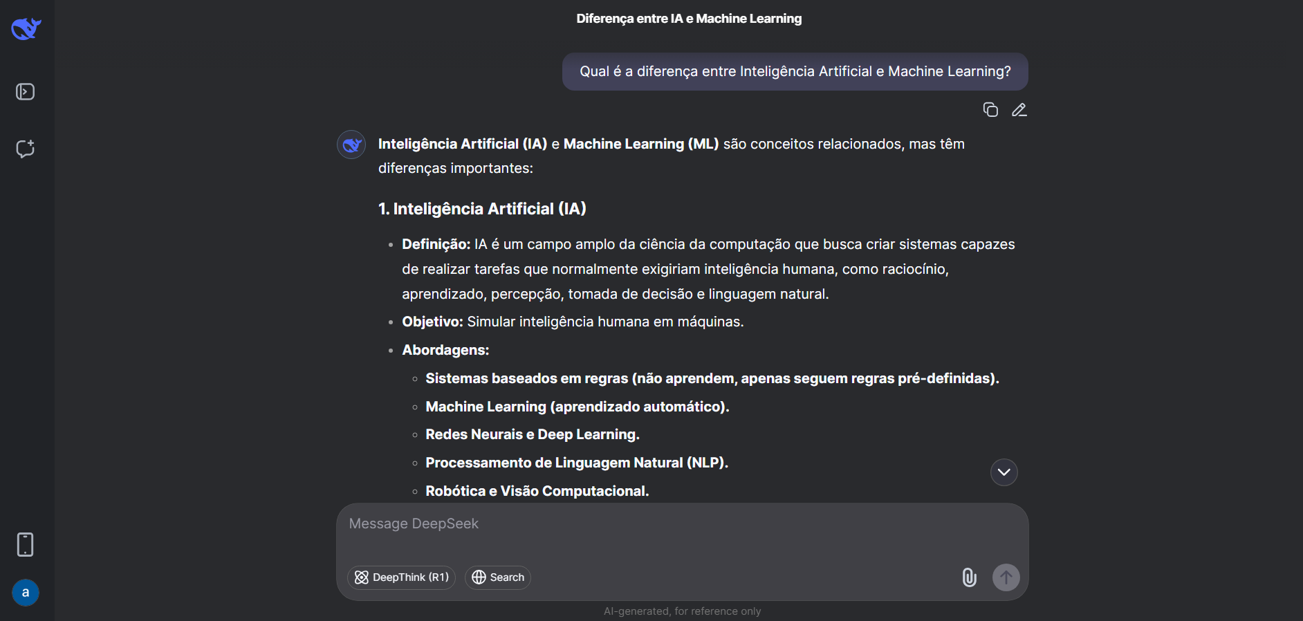 Qual é a diferença entre Inteligência Artificial e Machine Learning?